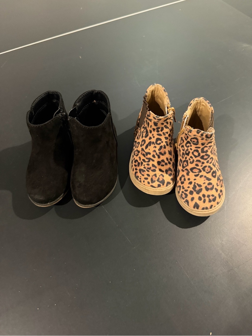 Cat & Jack Toddler Size 5 Leopard Print Ankle Boots — Tan and Black